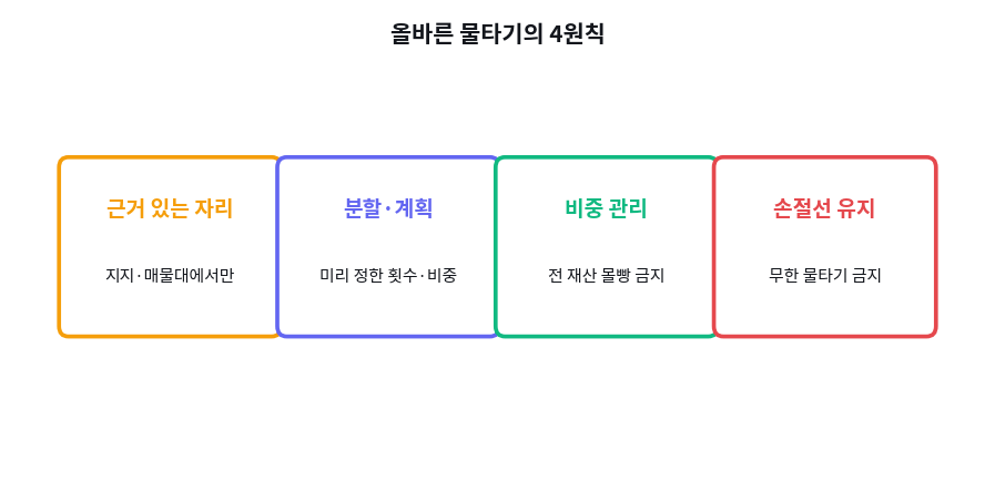 올바른 물타기의 4원칙