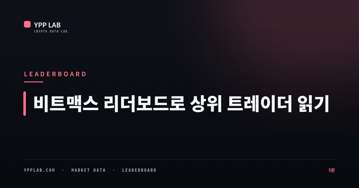 비트맥스 리더보드로 상위 트레이더 읽기