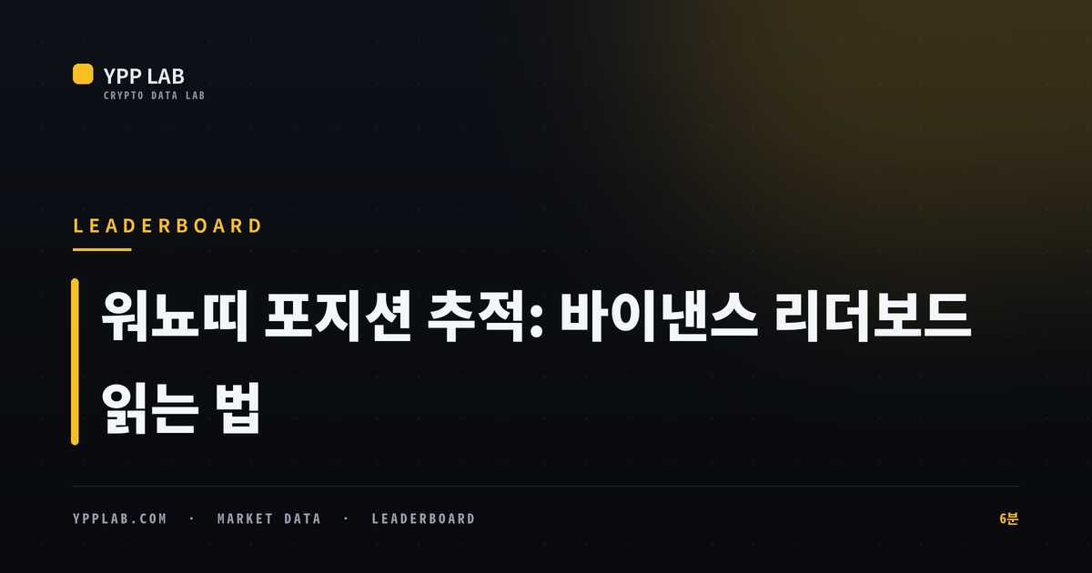 워뇨띠 포지션 추적: 바이낸스 리더보드 읽는 법